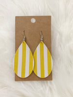 Yellow Strip Earrings