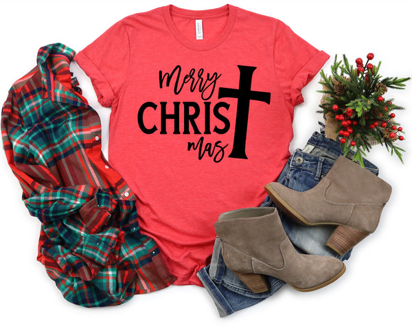 Merry Christmas with Cross T-Shirt